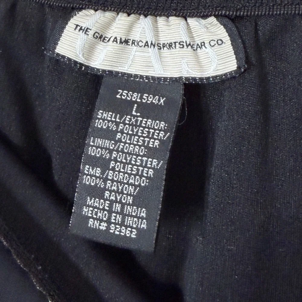 The Great American Sportswear‎ Co Floral Embroidered Black Midi Skirt L Vintage